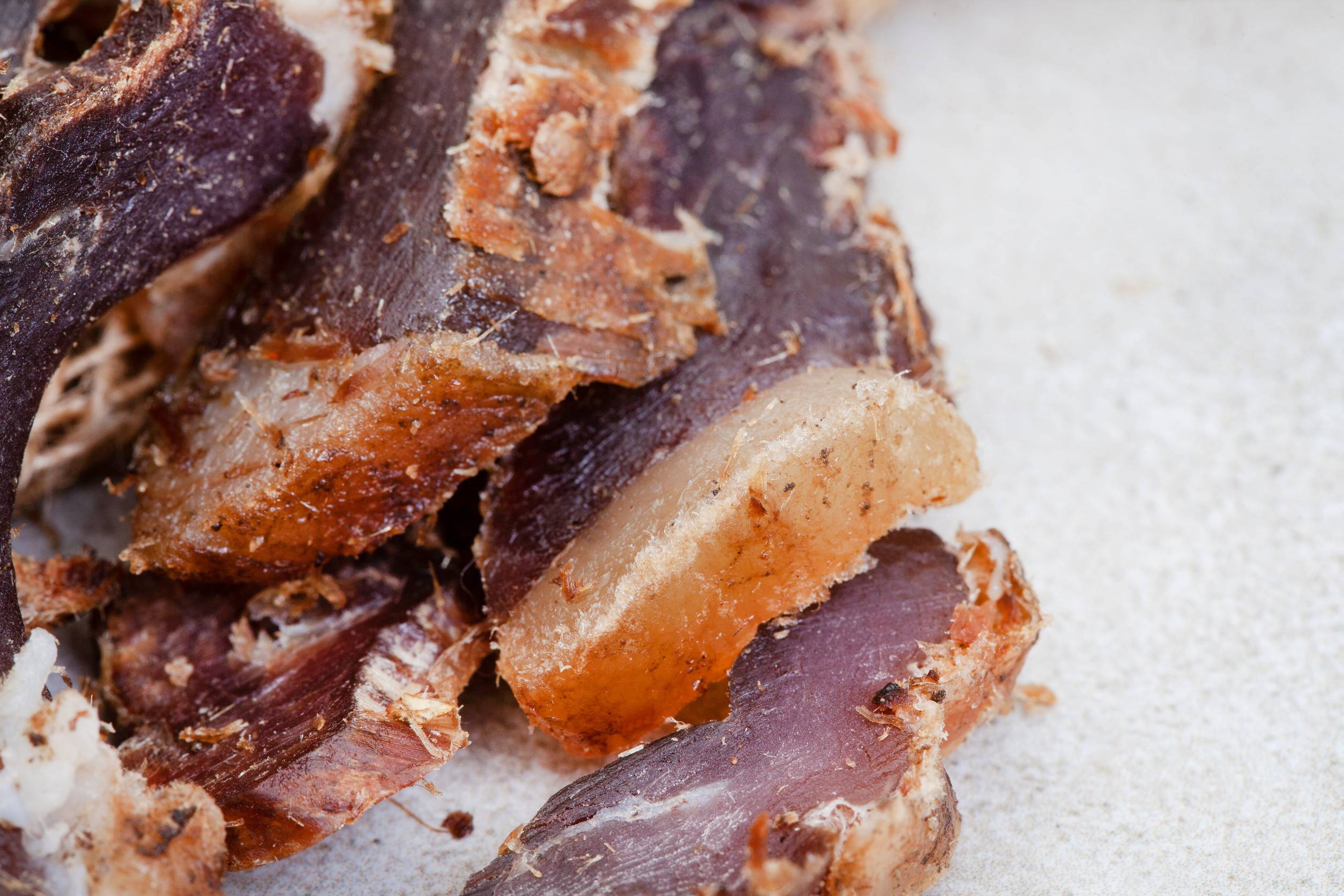 Biltong Being Prepared For Eating