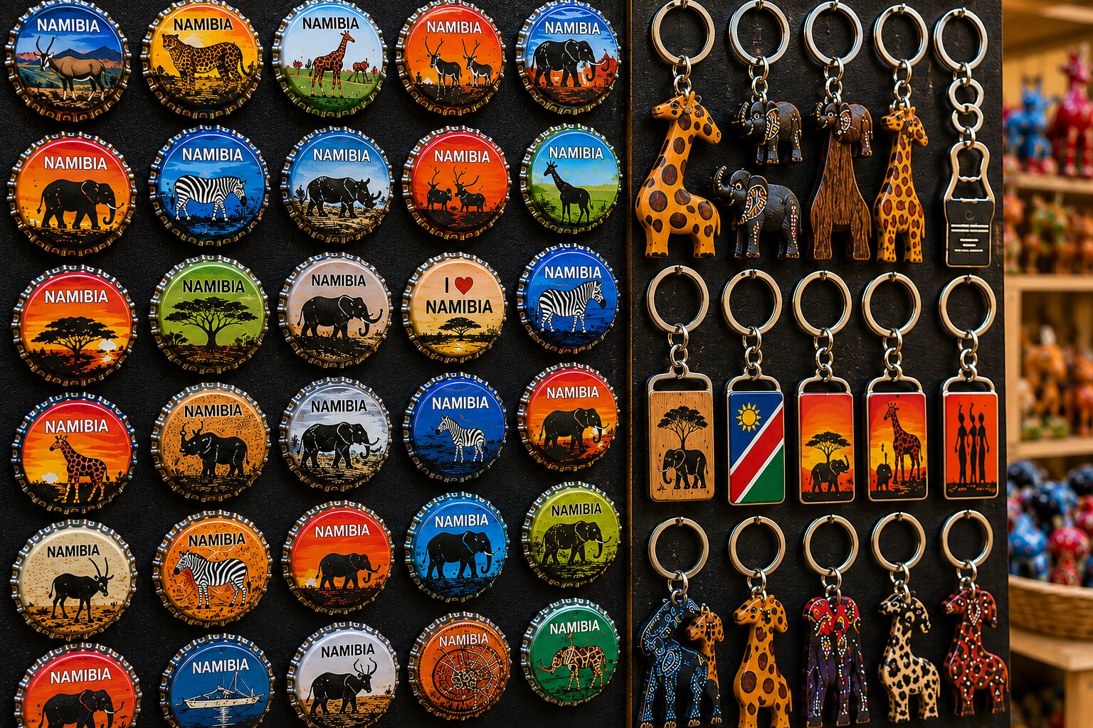 Bottle Top Magnets And Small Souvenirs