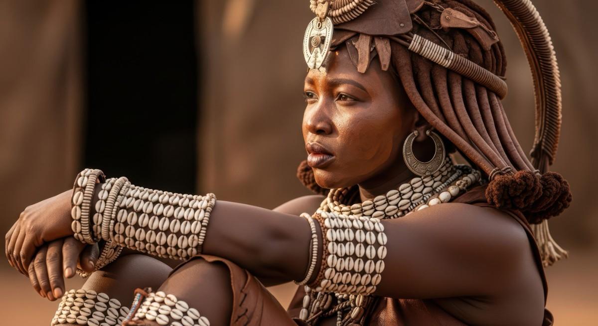 Himba Woman In Traditional Attire