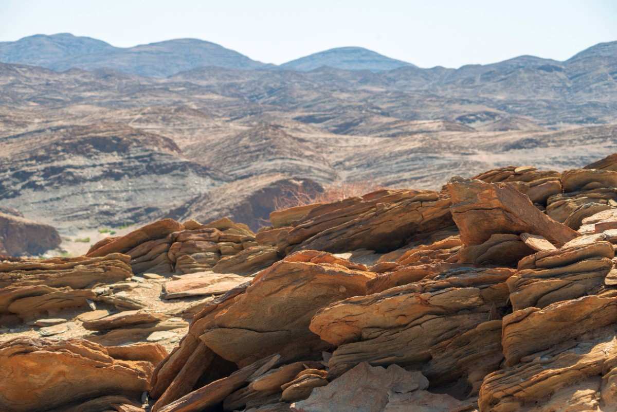 Namibia Desert Rock Formations And Hills