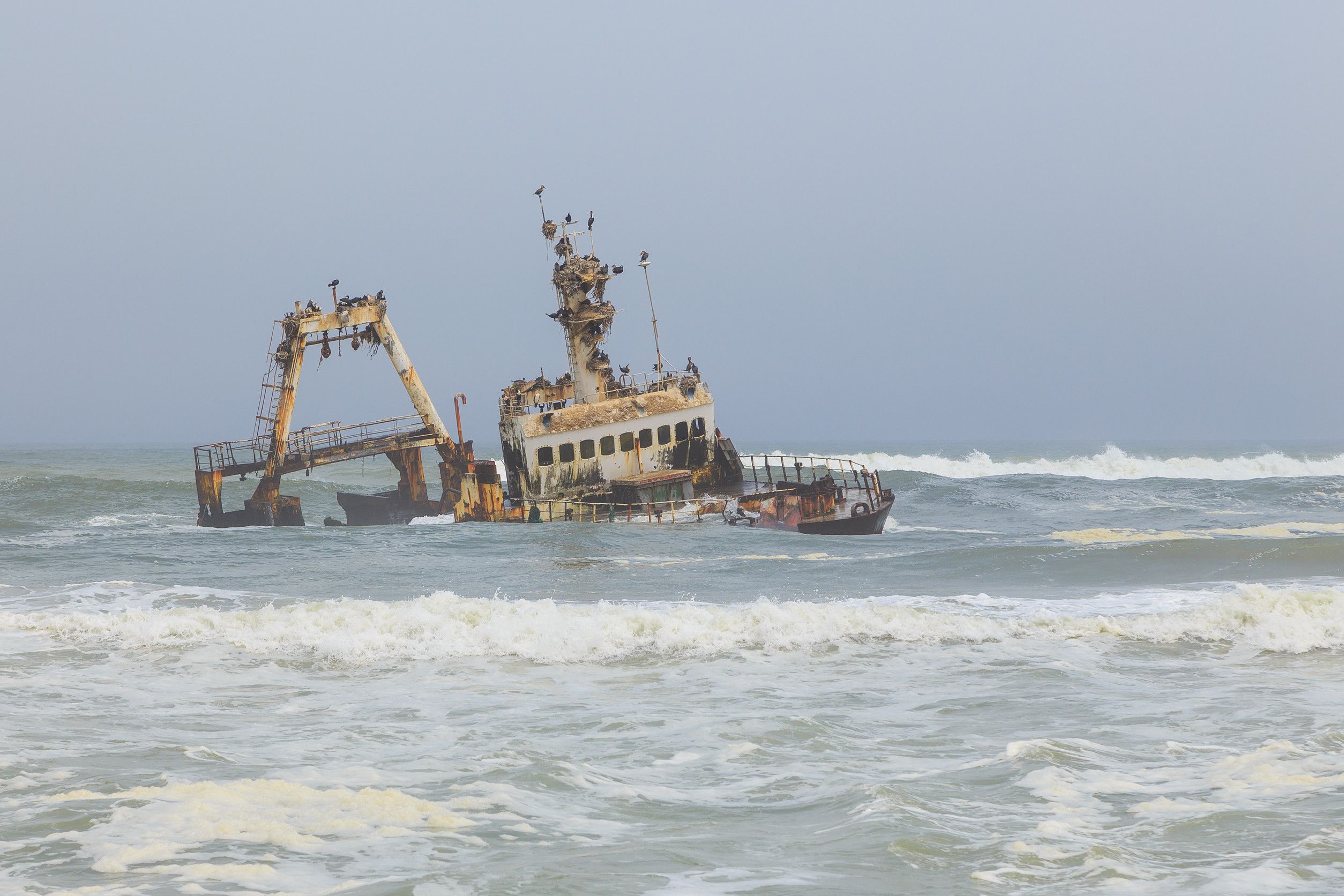 Shipwreck near Skeleton Coast, Namibia
